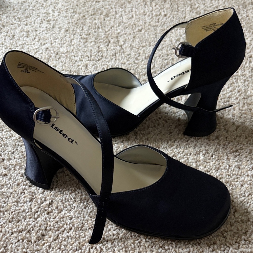 Unlisted Black Mary Jane Low Block Heels - Picture 2 of 5